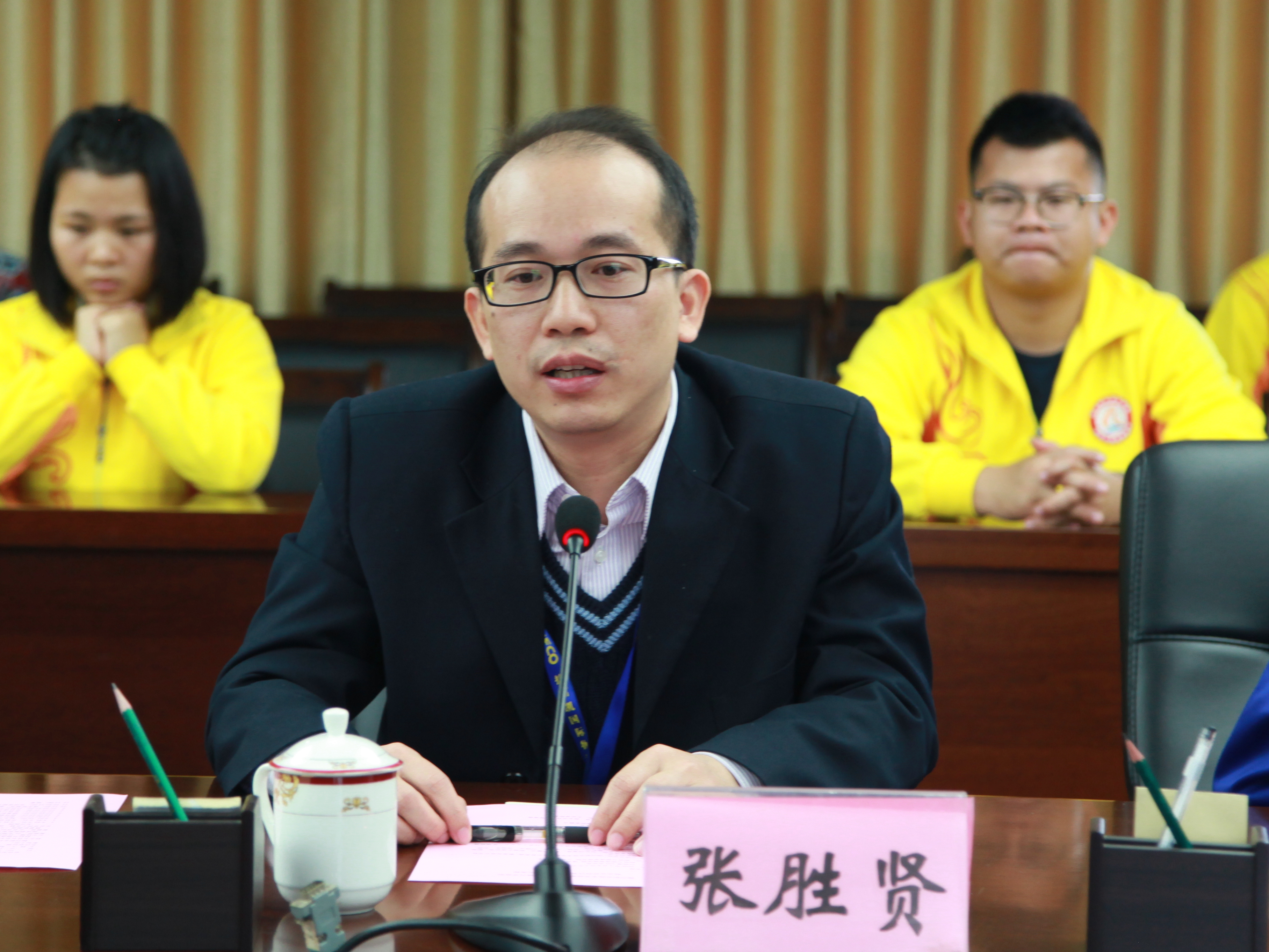 捷富凯物流(中国)有限公司柳州区域经理张胜贤对学徒制合作充满信心,并作了主旨讲话