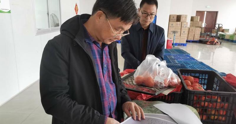 校领导带队调研bb贝博食堂食材供应商