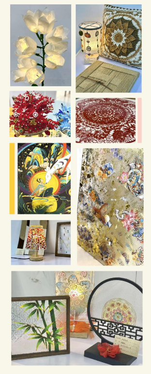 学生部分编织、掐丝、灯具作品 学生部分编织、掐丝、灯具作品