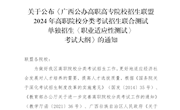 桂高职单招〔2024〕8号-关于公布《广西公办高职高专院校招生联盟2024年高职院校分类考试招生联合测试单独招生〈职业适应性测试〉考试大纲》的通知